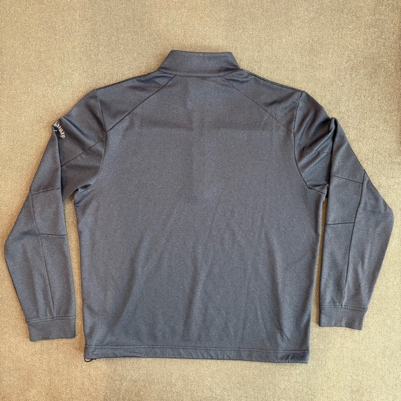 Callaway Pullove Mens Medium 1/4 Zip Golf Weather Series Navy Thermal Golf - Picture 4 of 7
